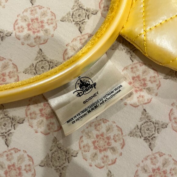 Official Disney Parks Minnie Mouse Ears Headband Yellow Gold Quilted Bow - Picture 3 of 3